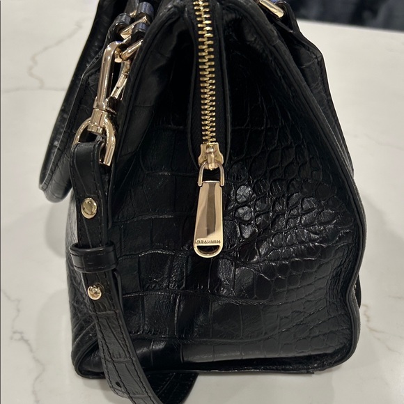 Brahmin Black and Gold Quilted Satchel - Picture 4 of 11